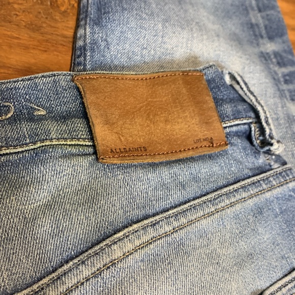 Vintage All Saints Cigarette True Blue Faded Slim Denim 30W/32L - Picture 14 of 15